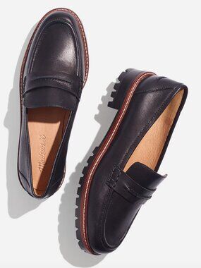 Madewell Corinne Lugsole Loafers, Black, Size 10.5 NWOT